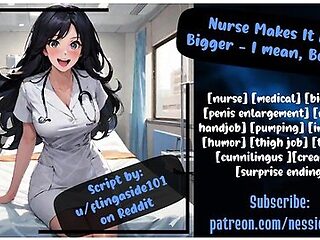 Car Toon And Erotic Audio In Nurse Makes It All Bigger - I Mean, Better Audio Roleplay