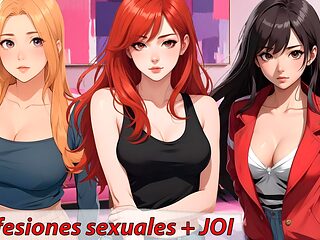 Spanish JOI hentai. Truth or dare at the sleepover. Instructions for masturbation in spanish.