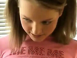 Britney Braces Amateur Solo - Skinny Teen Strips Lingerie and Plays with Banana Cream