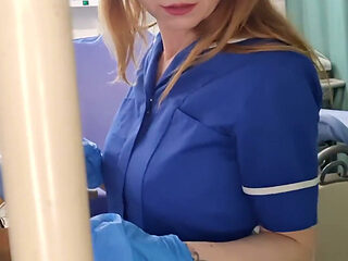 Naughty Nurse Catches You Peeking and Invites You to Fuck Her