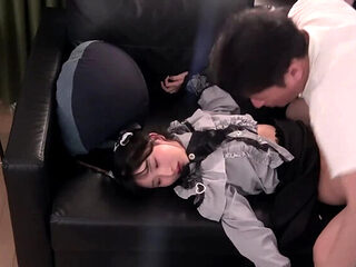 Akari Maishima First Time Teen Fucked Hard in Uniform - Raw Creampie Missionary Sex