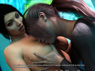 Two Lesbian Girls Kissing and Fingering Pussy