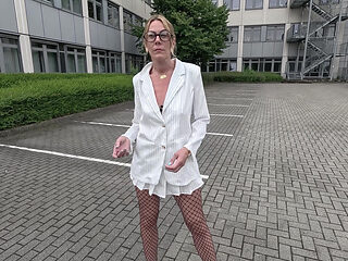 Submissive Blond Bossgirl Lets Herself Be Treated Nasty by the Chauffeur!!