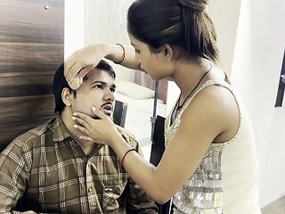 The hero gave the make-up to the woman.