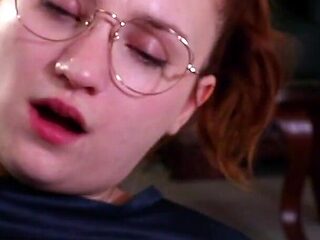 Nerdy Yoga Girl Gets Railed by Fucking Machine