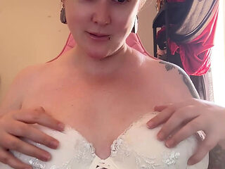 Stripping My Tits, Pinching Nipples, Commanding You to Stroke JOI