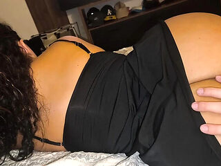 Step Mom Big Ass Massage by Neighbor While Dad is Away - Amateur Latina SENSESEX