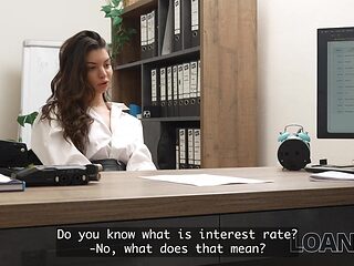 European Cute 18YO Virgin Gets Pounded at Office