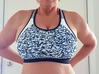 Amateur blond girl with big boobs getting fucked