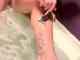 Shaving Pussy & Legs, Erotic Sensual School Teacher