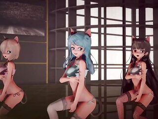 Mmd R-18 Anime Girls Sexy Dancing Clip 345