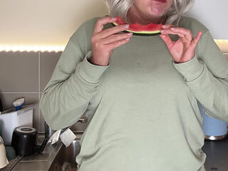 Juicy Watermelon Mess - Soaking Wet Pants Surprise!
