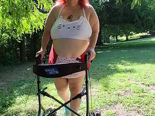 BBW Nurse Vicki Is Taking a Stroll in Her Hello Kitty Bathing Suit a Bikini! What Else Does She Do!