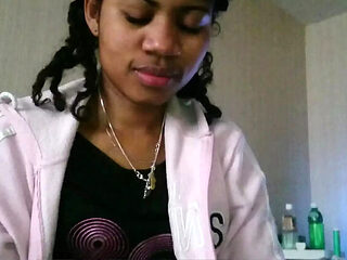 Belle11 sucks big black cock - amateur ebony blowjob