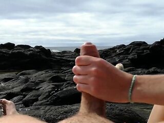 Fucking a Perfect Ass on the Beach - Amateur POV Handjob