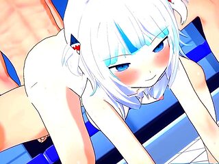 Gawr gura vtuber, anime porn, chinese