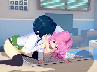 Petite Katawa Shoujo girls Misha and Shizune get it on in an explicit 3some.