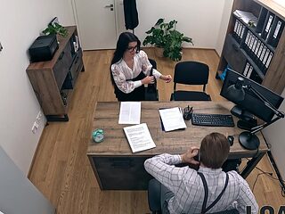 Couple Stanley Johnson and Asandra Dewy in office casting