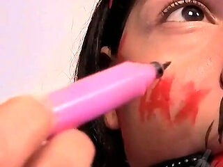 Body Writing Bich BDSM 4 Cocks Fuck My Slave Throat