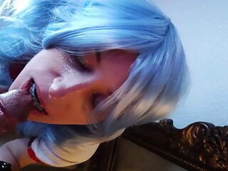 Petite & tiny school girl gets cum on her braces and stretched out by a big dick while skipping class