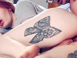 Sexy Busty Redhead Stepmother Shares Bed Gets Fucked Hard