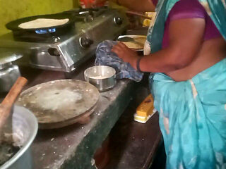 Indian Kerala Housewife Sex with Cooking Kitchen Room
