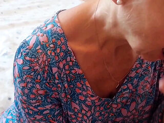 Blonde MILF Selena701 Fucks in Dress on Sofa - German Amateur Housewife 4K