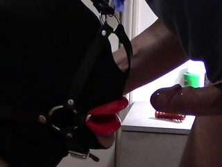 MILF Mouth-fucked with Ring Gag and Massive Throat Cumshot