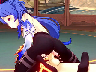 Genshin Impact - Ganyu and Aether Passionate Sex Scene - 3D Hentai Animation