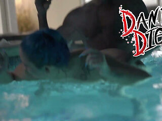 Latina BBC Freak Jenny Picante Goes to a Pool Party and Ends up Getting Double Teamed by 2 BBC