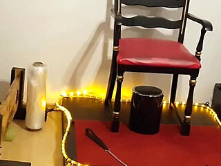 Busty Dominatrix Drenches Bound Slave in Sloppy Golden Shower