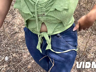 Hot Indian Village Girl Fucked Hard by Neighbor in Jungle - Rough Outdoor Sex