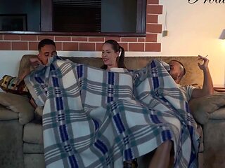 Watching Movies With My Stepcousins - Filip Baco, Yessica Bunny And Dani Clark