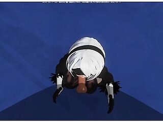 3d Hentai Pov Passionate Blowjob From Hot 2b With Nier Automata