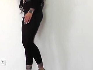 Mistress Cleo Trampling and Smokes on His Slave