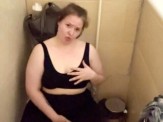 My full naked risky public toilet masturbation