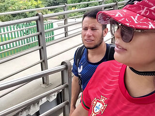 Delicious anal sex with a beautiful college student who was hanging around outside a state bridge.
