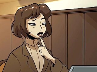 Hefty barista serves up her ass instead of coffee in this cartoon parody