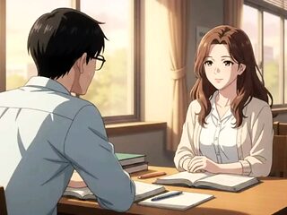 Beautiful college girl gets seduced during study session