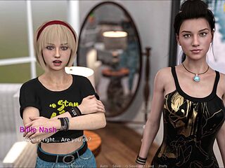 Big tits, visual novel, hot brunette