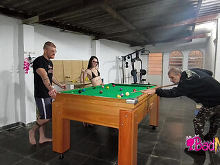 Playing Naked Pool with My Boyfriend and My Father-in-law