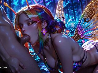 Pixie Blows in Magic Woods