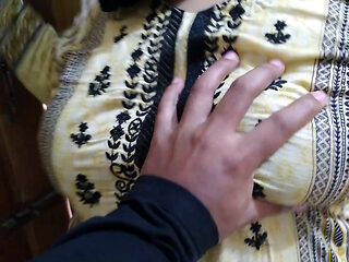 Dirty Stepaunty Fucked by Her Stepson While Cleaning House