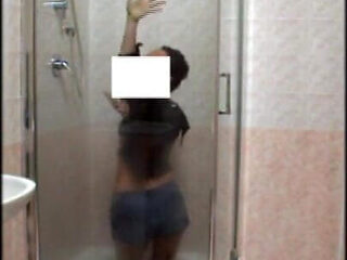 In the Shower with Pantyhose