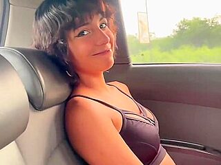 I Fuck My Cute Stepsister Hard In The Car While My Stepdad Takes Us