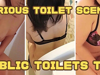 Japanese MILF Mayumi Kanzaki Public Toilet Pissing & Big Ass Fetish Compilation