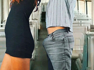 Skinny Latina Student Groped by Stranger on Bus - Petite Teen Fanny Squirts in Public