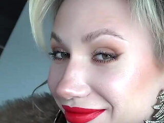 Fur Tease & Red Lips the Art of Glossy Seamed Seduction #921