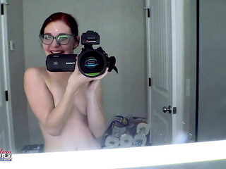 Petite Redhead Librarian MILF Takes Giant Cum Rope in Submissive Blowjob & Fucking - Part 2