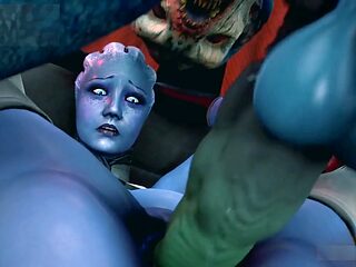 Anal creampie, monster cock, hentai vtuber